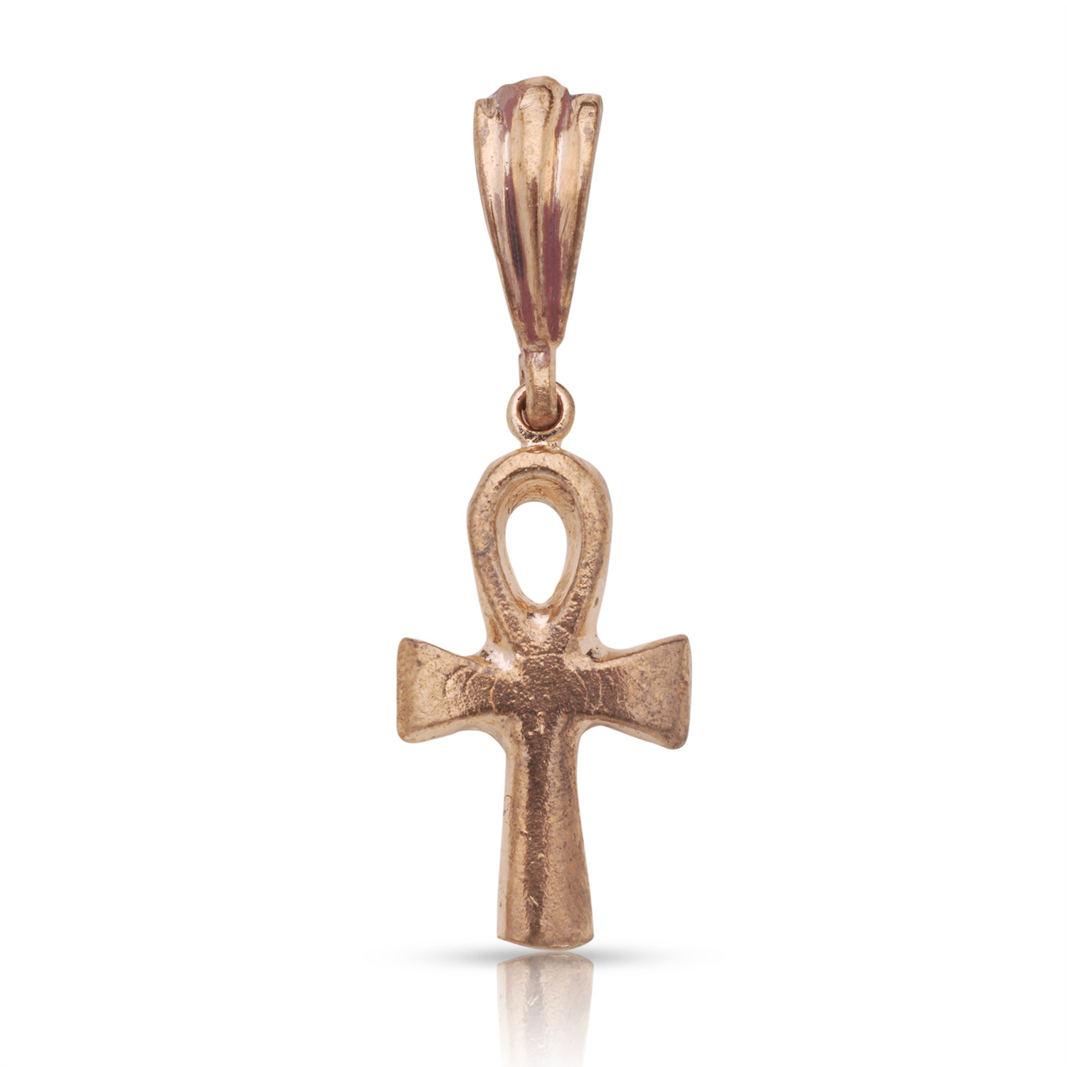 Real Pure Copper Smooth Ankh Pendant