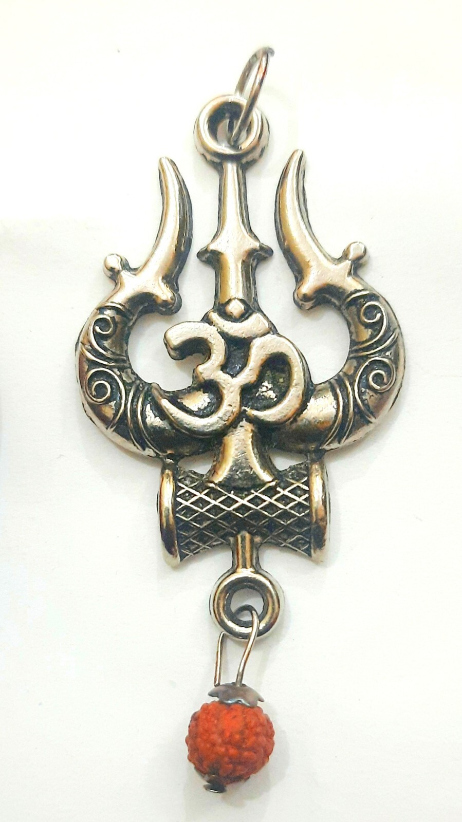 Mahakaal Rudraksha Pendant Lokit,Om Trishul Damru Shiva Pendant Spiritual Lokit
