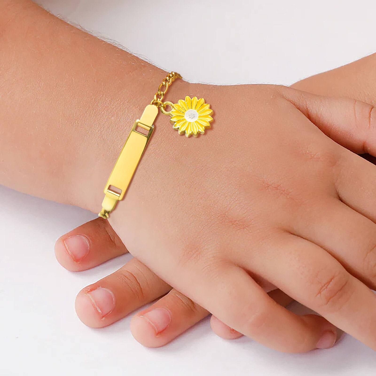 Personalize Newborn Baby Kid ID Name Bracelet Chain Birthday Gift Engraving