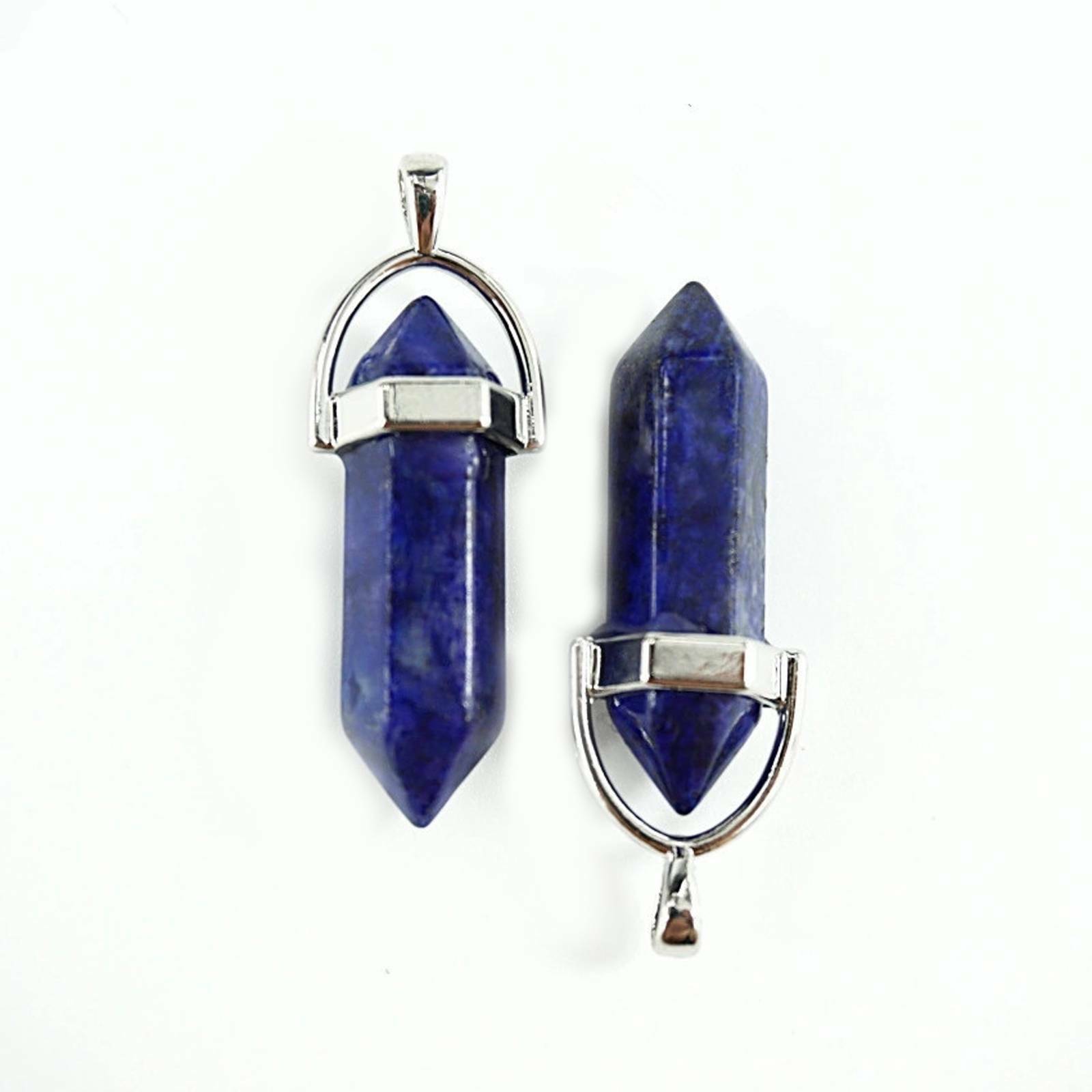 Crystal Stone Healing Pointed Chakra Pendant Hexagonal Quartz Necklace with Rope