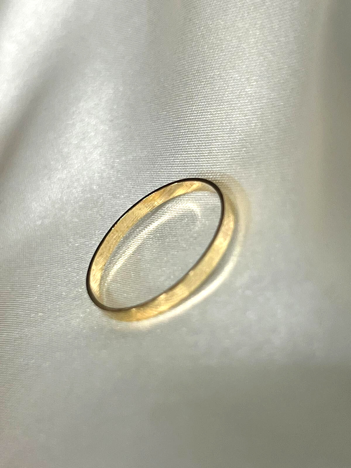 Minimalist Flat-Edge Gold Color Band Ring Accessories Elegant Design Unisex
