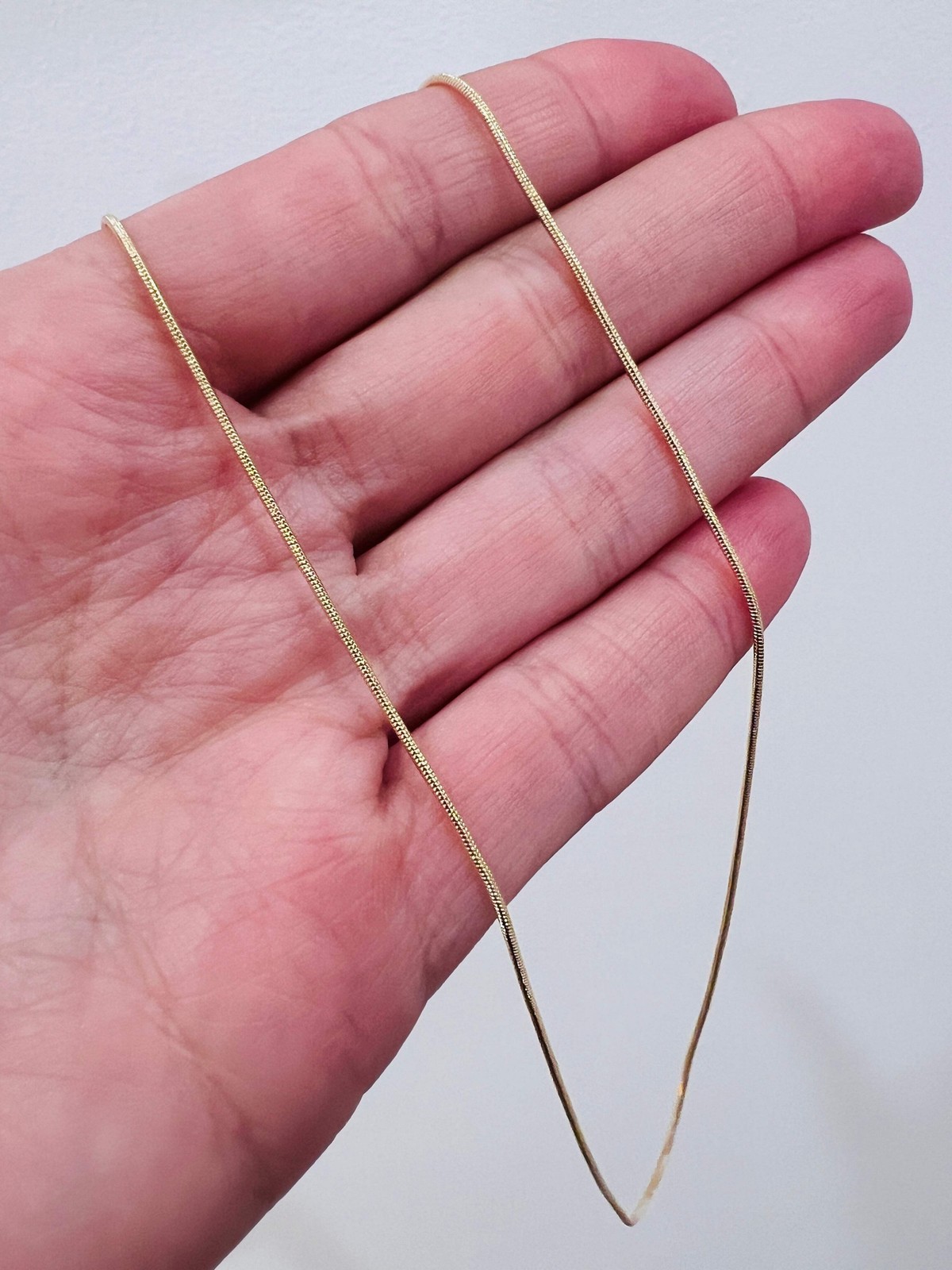 Gold Filled 0.5mm Snake Chain Necklace | Dainty 18K Gold-Filled Jewelry – 14″ to