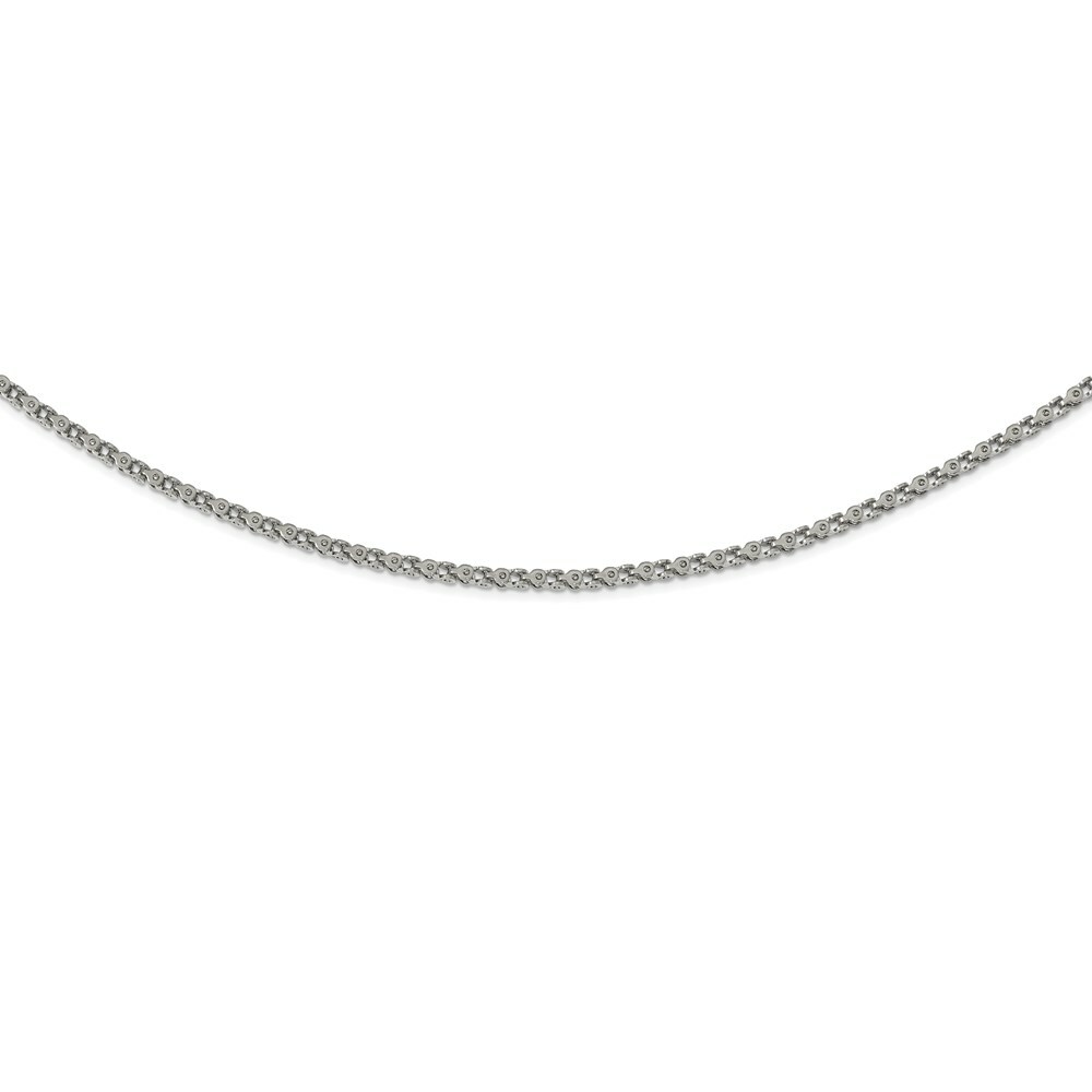 Stainless Steel Polished Fancy Link 18in Chain