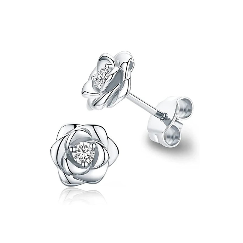 Huitan Eternity Love Earrings Ear Stud Piercing Silver Color/Gold Color Fashion