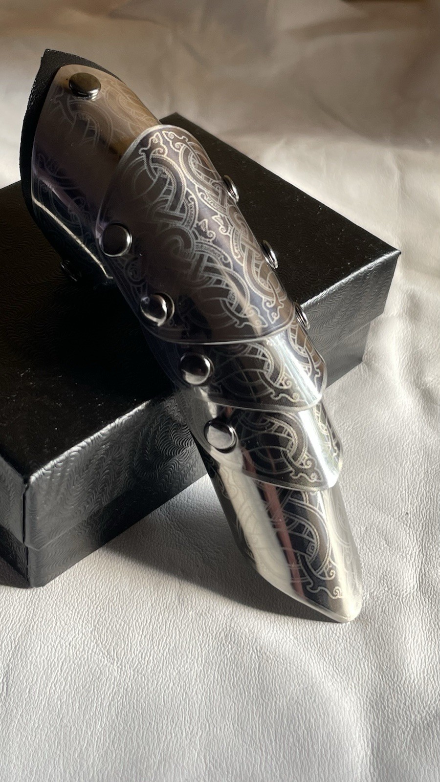 Personalized engraved Armour Ring Gothic Steampunk Articulated Claw Handmade UK