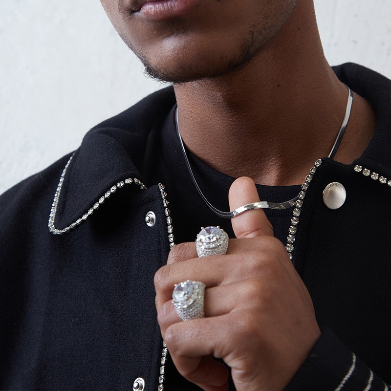 Flat Snake Chain Necklace Silver Titanium Thin Minimalist unisex Layering Choker