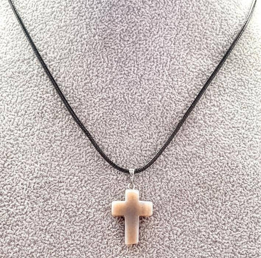Agate Gemstone Cross Necklace