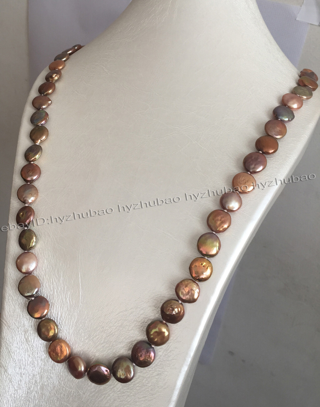 16″ 18″ 25″ 36″ 50″ 100″ 11-12mm Genuine Chocolate Pearl Coin Beads Necklace AA+