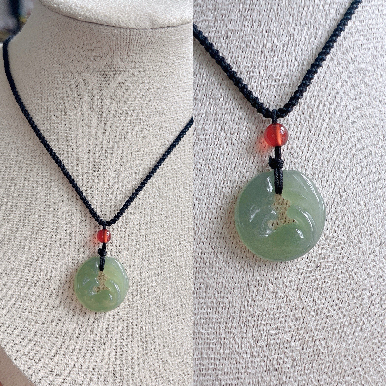 Good Quality Natural Green Jade Pendant Necklace