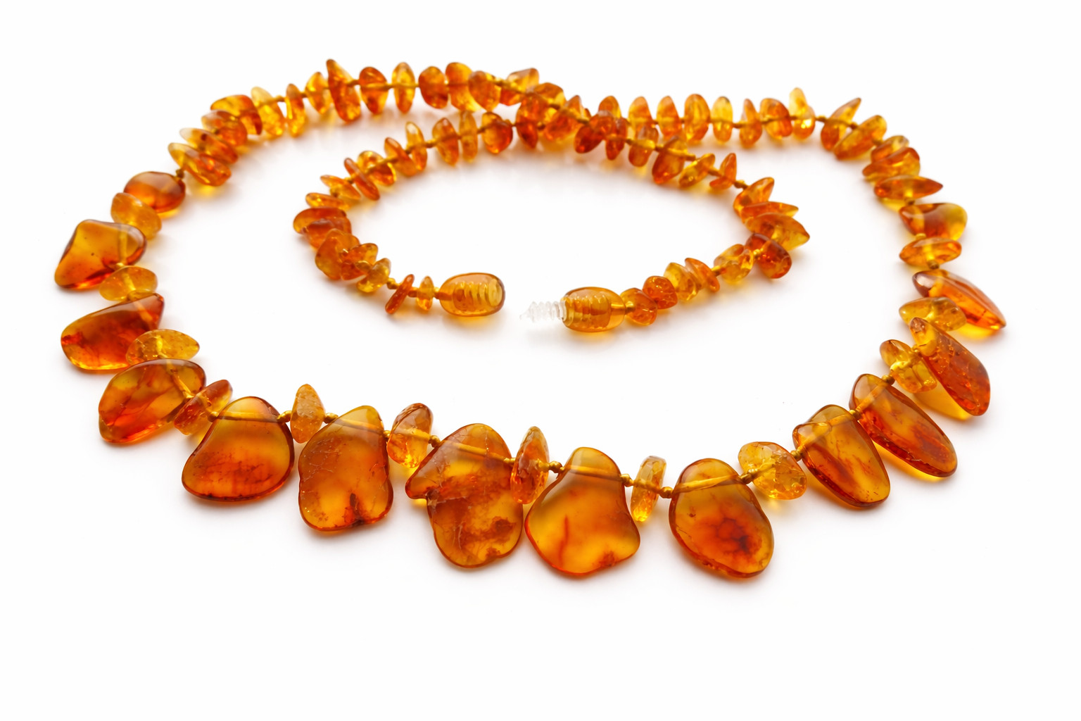 Natural BALTIC AMBER Necklace Honey Color 18”