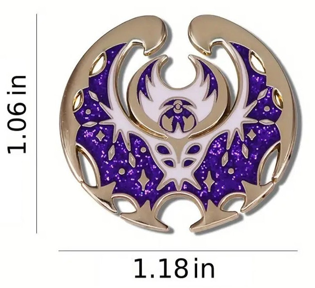 Legendary Pokemon LUNALA “Pokemon Moon” Game Enamel Alloy Pin Brooch / NEW
