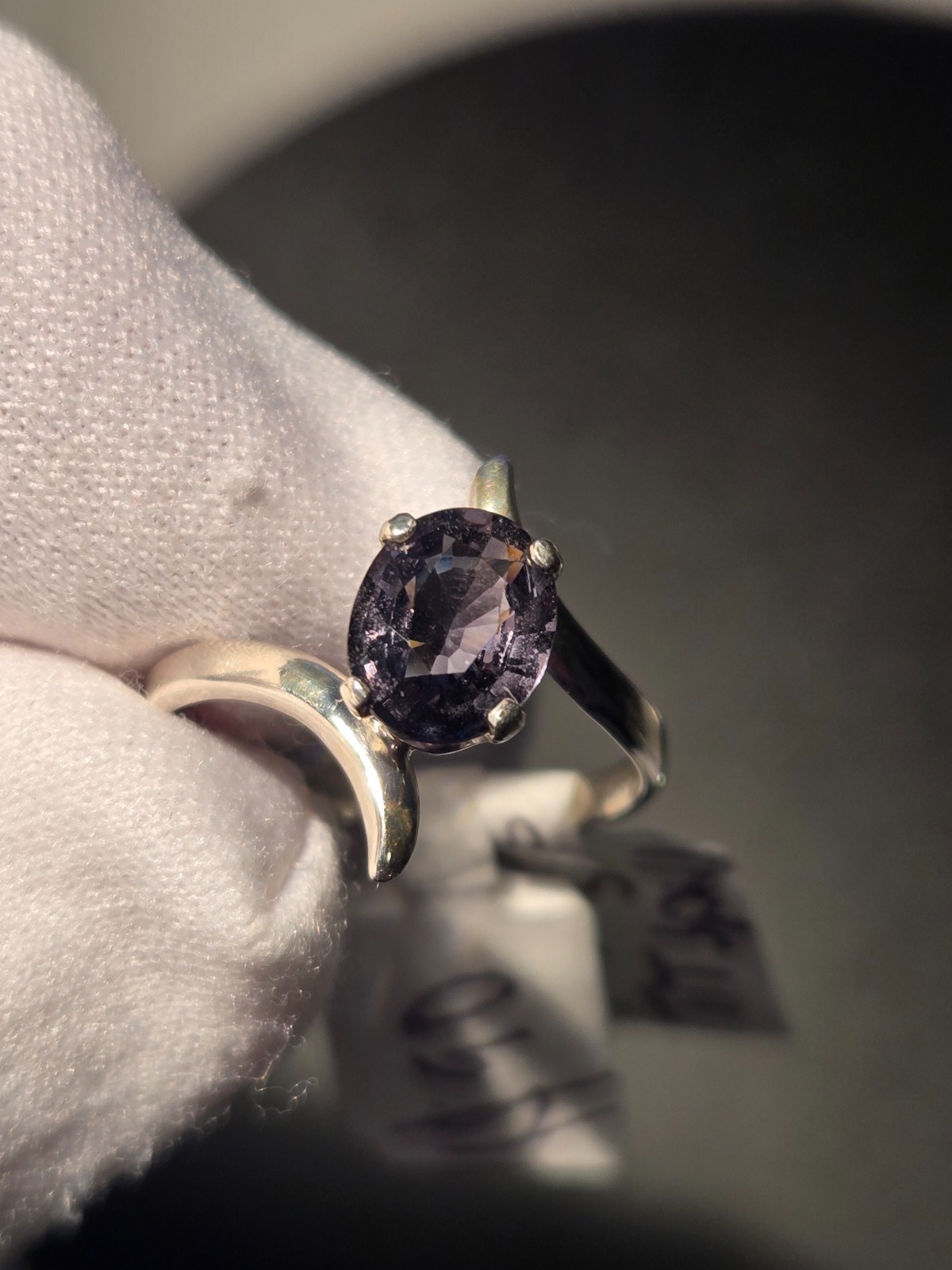 1.41CT NATURAL TITANIUM SPINEL RING!!! RICH PURPLE BLUE/COLOR SATURATION/LUSTER!
