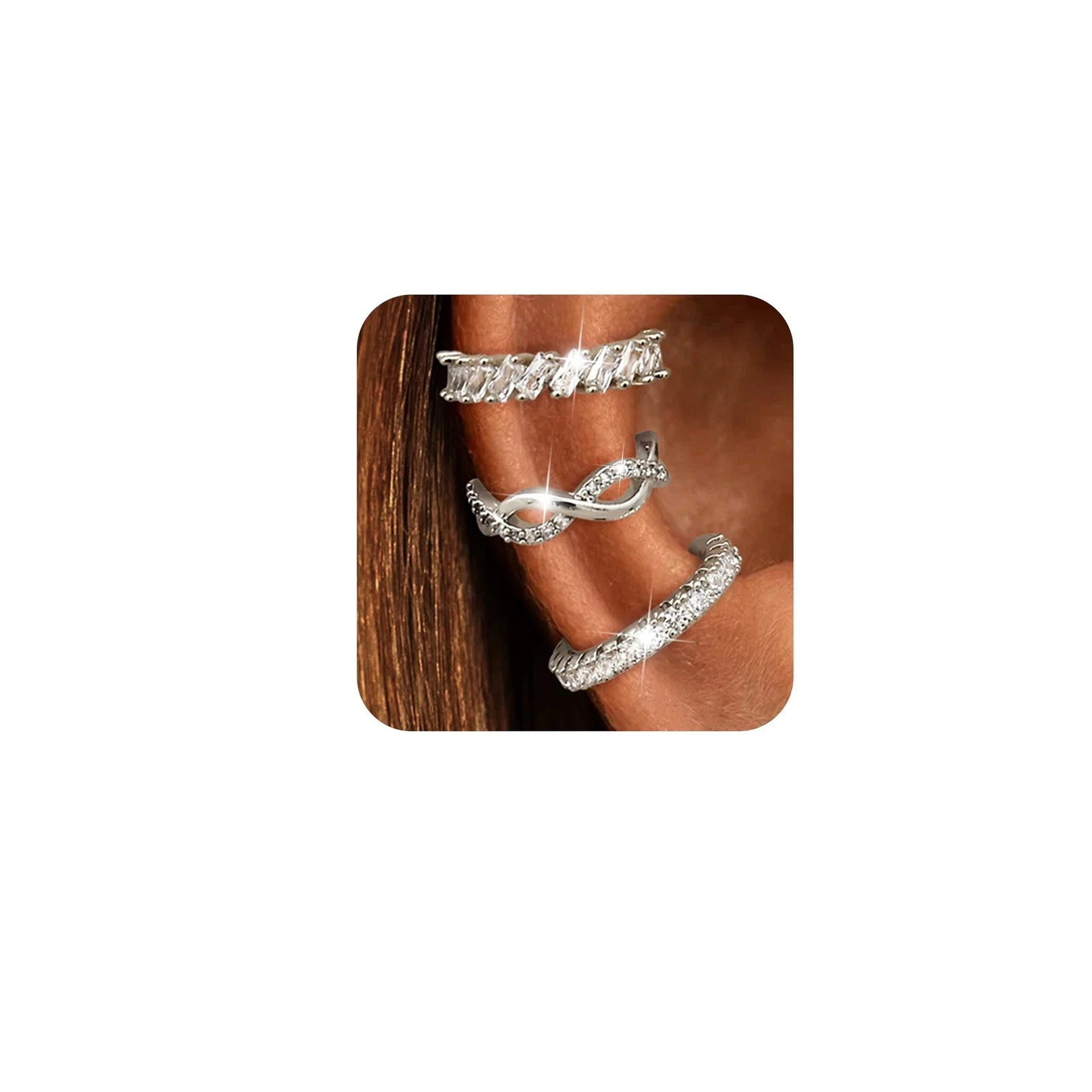 Dochais Ear Cuffs Non-Piercing Earrings for Women Cute Small Small, S1
