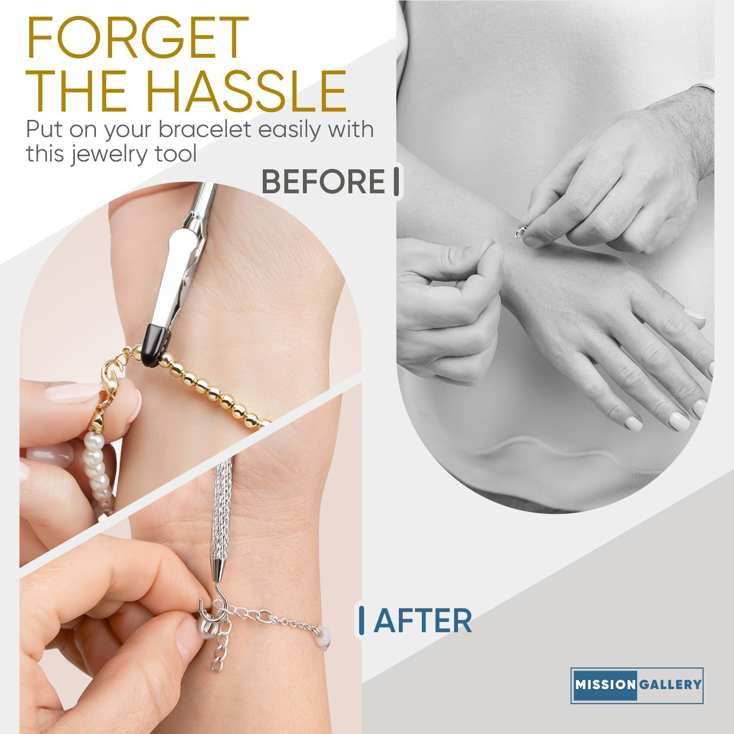 Bracelet Helper Tool with Hook – Fastener Helper Tool for Bracelet, Necklace, Je