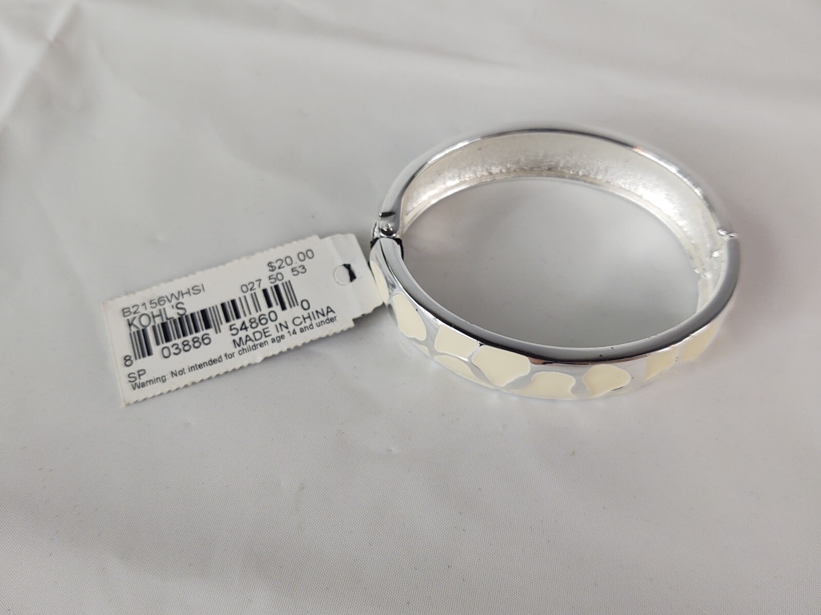 Apt 9 Silver Tone Hinged Cuff Bracelet New Old Stock Women’s Costume Jewelry