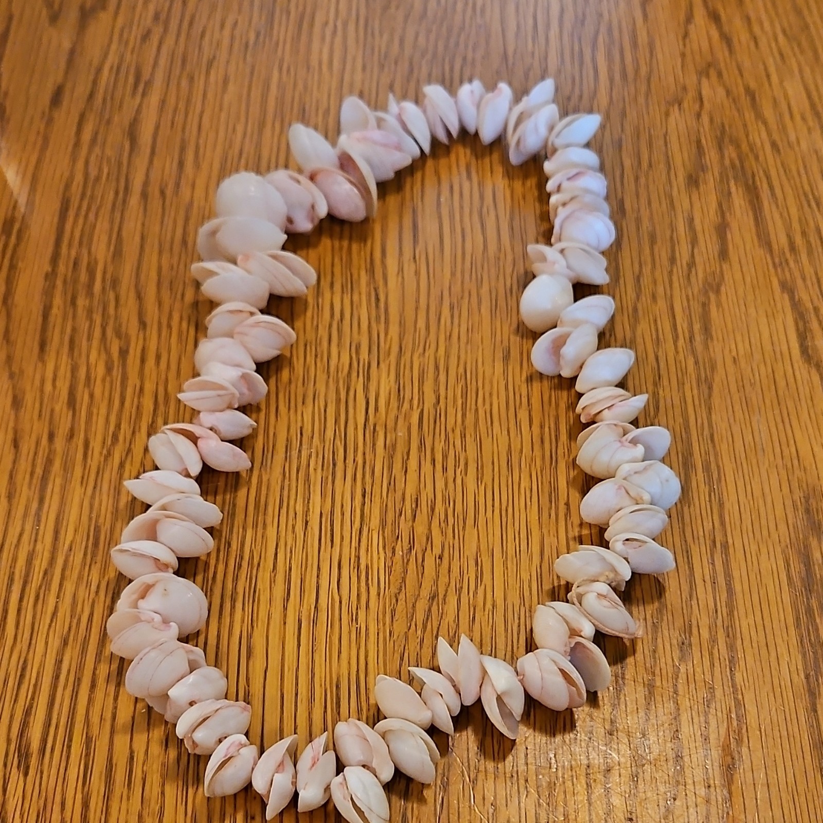 Pink Natural Shell Beaded Necklace Ball/Bead Chain Beach Boho Theme