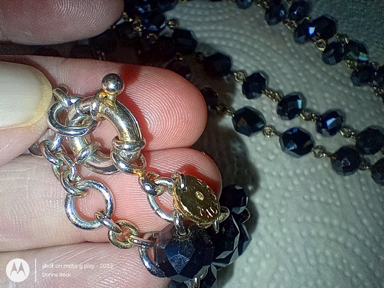 Very Beautiful Glass Beaded necklace Talbots Costume Jewelry 28 inch Tassle
