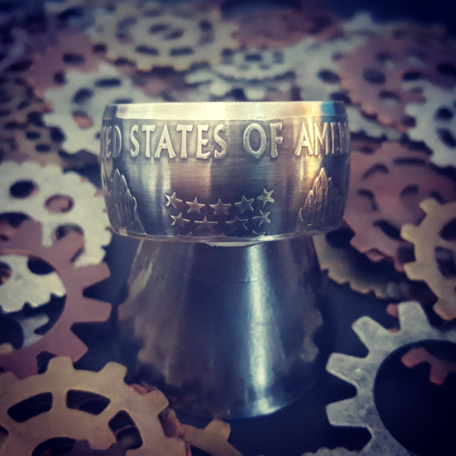 American Silver Eagle Coin Ring. Made To Order In Any Size. ASE. Pure Silver.