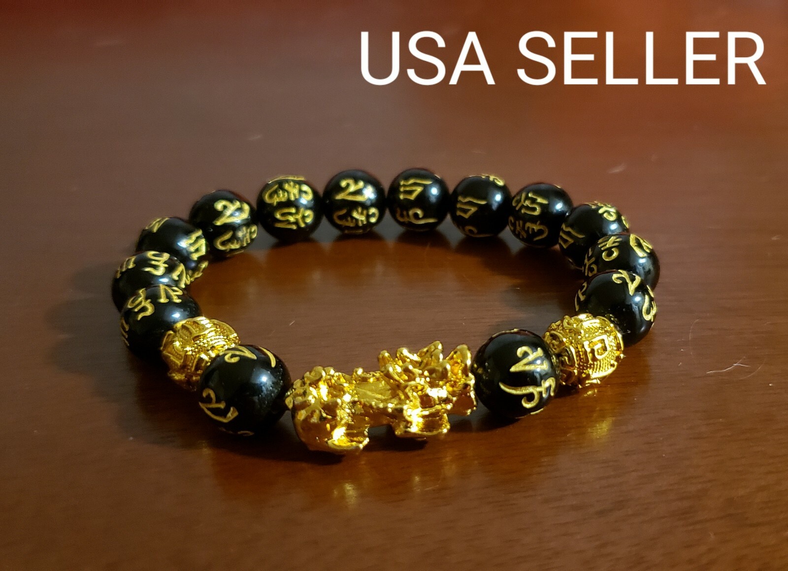 Feng Shui Black Obsidian Beads Bracelet – Wealth & Good Luck BANGLE PIXIU