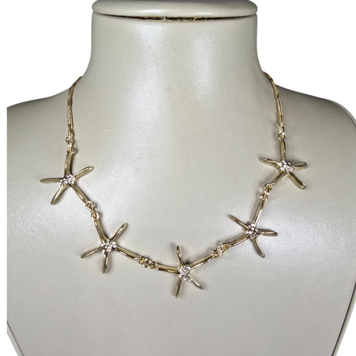Tommy Bahama Captiva Seastars Gold Plated Crystal Necklace NWT