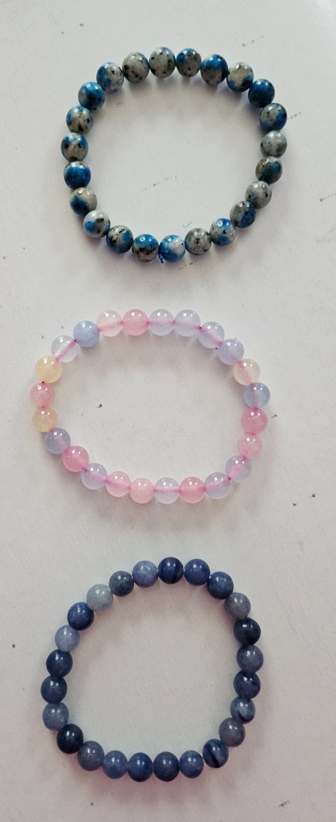 Natural crystal stone bead bracelets