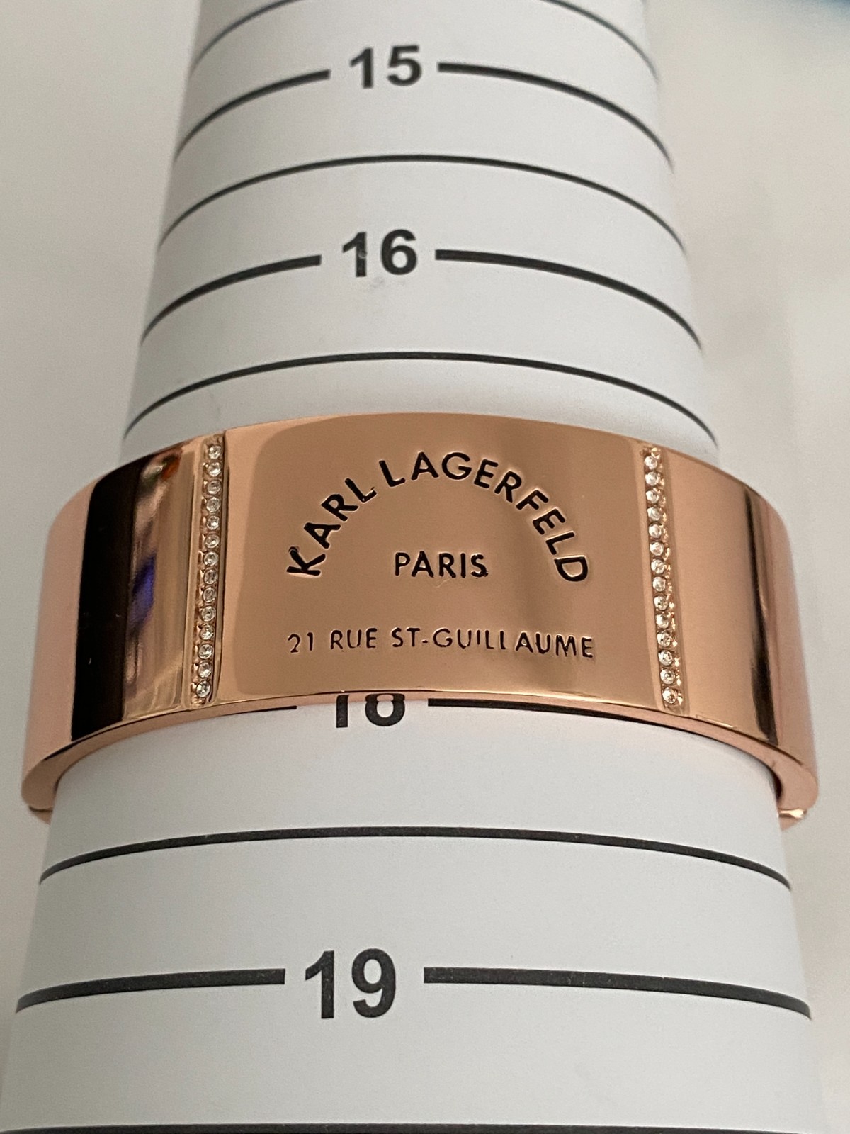Karl Lagerfeld Rue St. Guillaume Large Bangle with Crystal from Swarovski