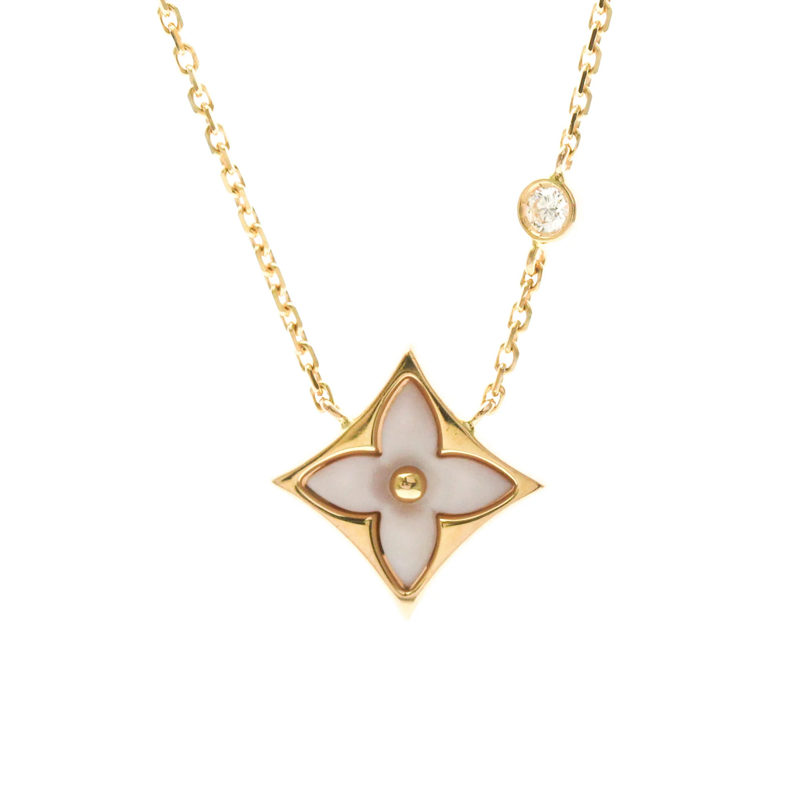 Louis Vuitton Star Blossom Necklace Pink Gold (18K) Diamond,Mother… BF593189