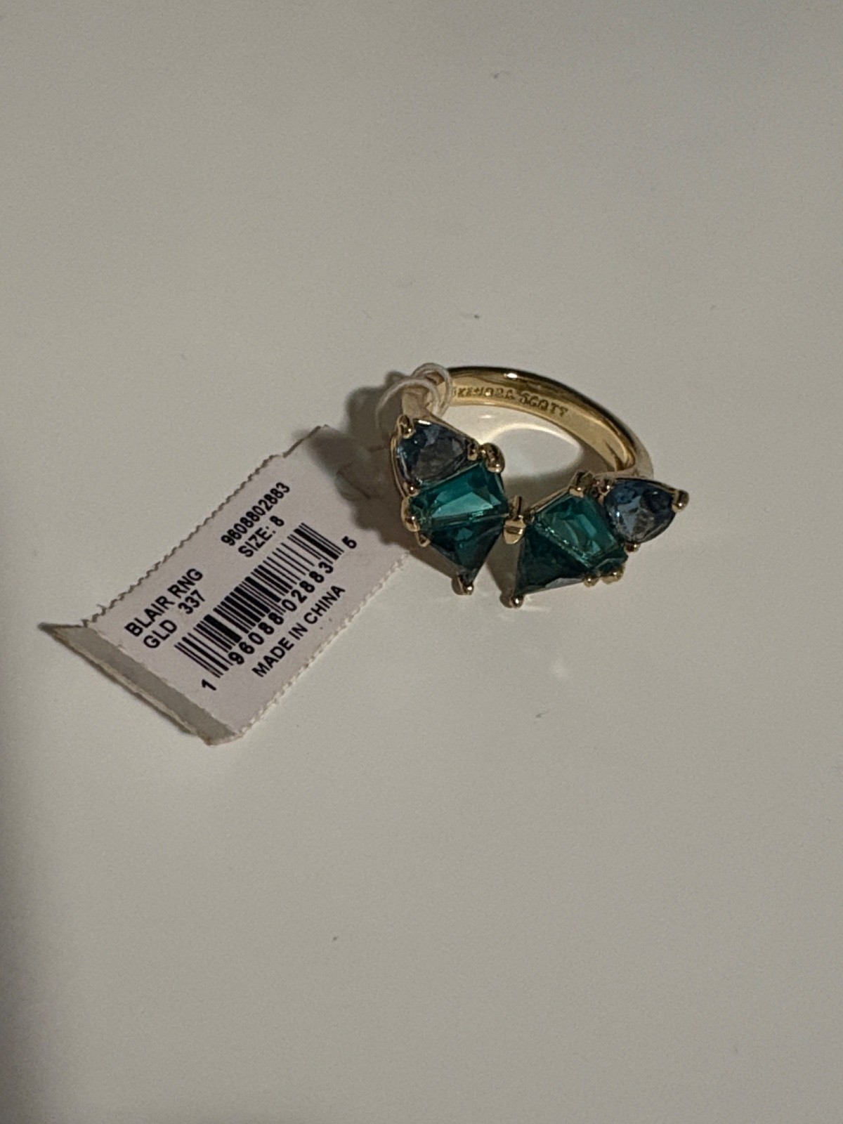 Kendra Scott Blair Butterfly Ring – Emerald Size 8