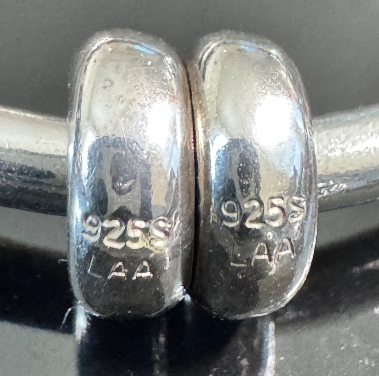 (Set of 2) Trollbeads Sterling Silver Stoppers or spacers TAGBO-00247