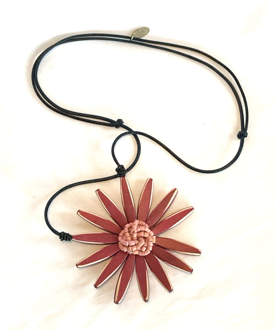 Sylca Design Statement Necklace – Amaya Flower Necklace – Wearable Art