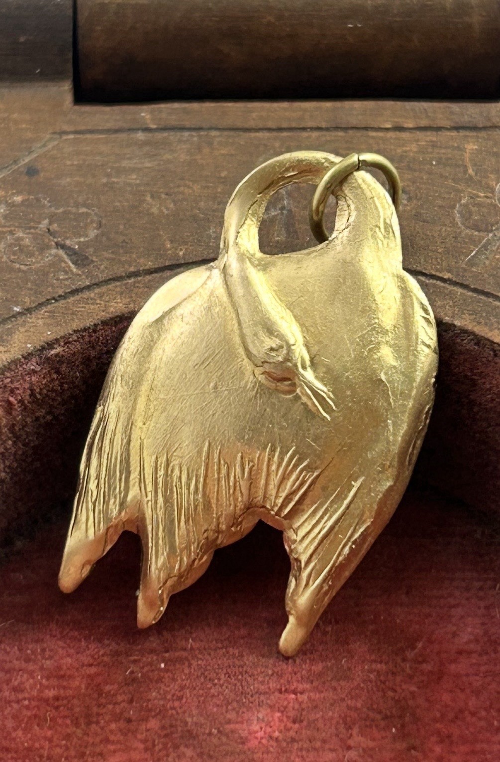 Swan Charm Necklace Pendant Elegant Brass Metal Stamping Bird Goose Jewelry