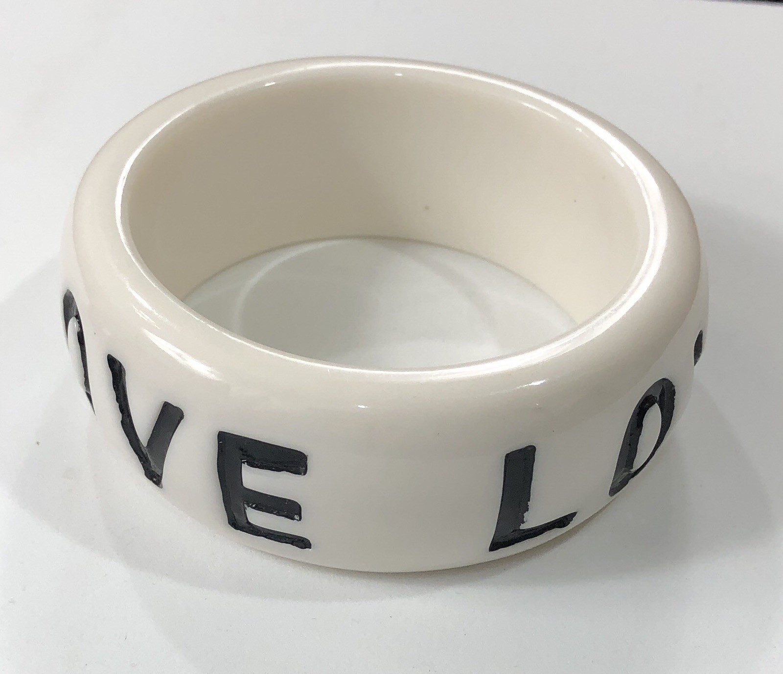 Love Bracelet Bangle Chunky Resin White – 8 in