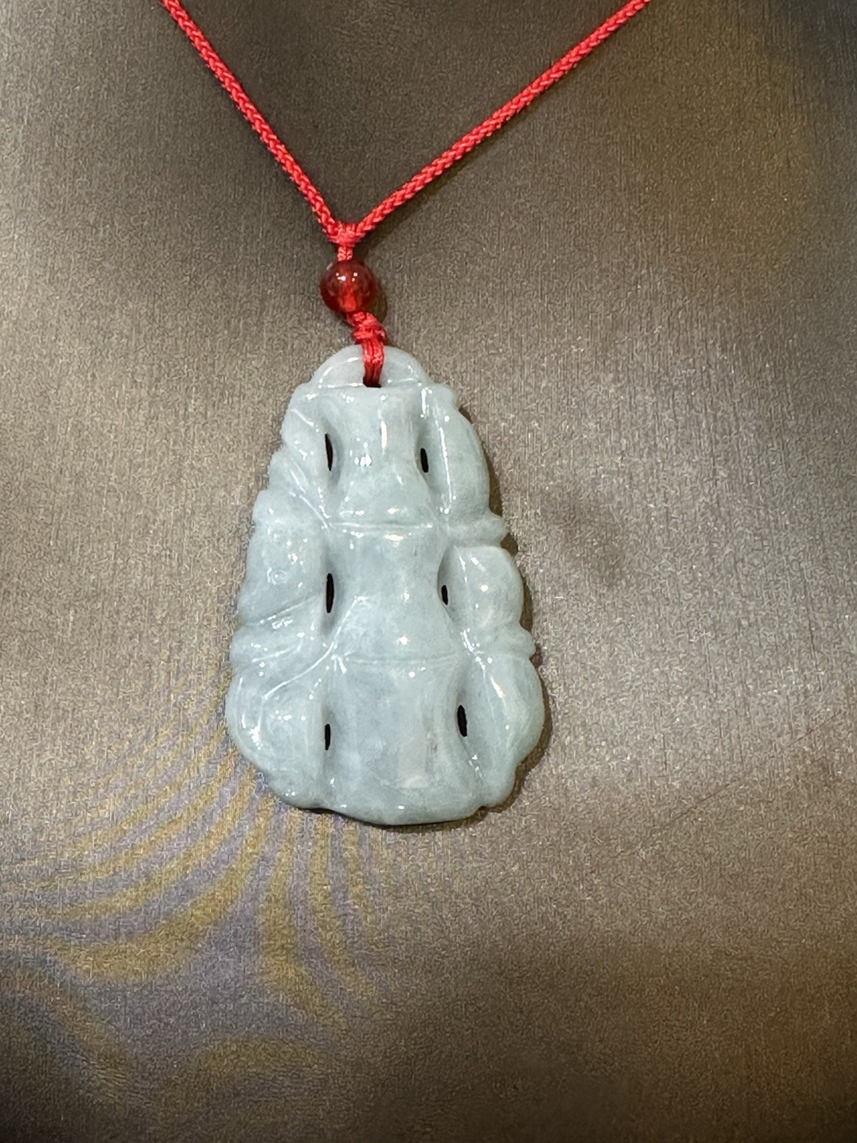 Jade bamboo Pendant Green 100% Natural Jadeite 绿色竹子竹节玉吊坠 竹报平安 翡翠A货 A-4