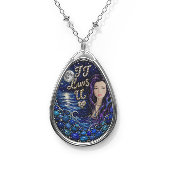 JJ Luvs U™ Ocean of Love Original Wearable Art Pendant By JJ Mammoth