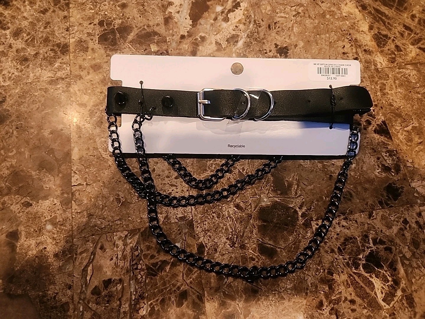 Hot Topic Studded Black Choker Necklace Y2K Punk Emo Goth