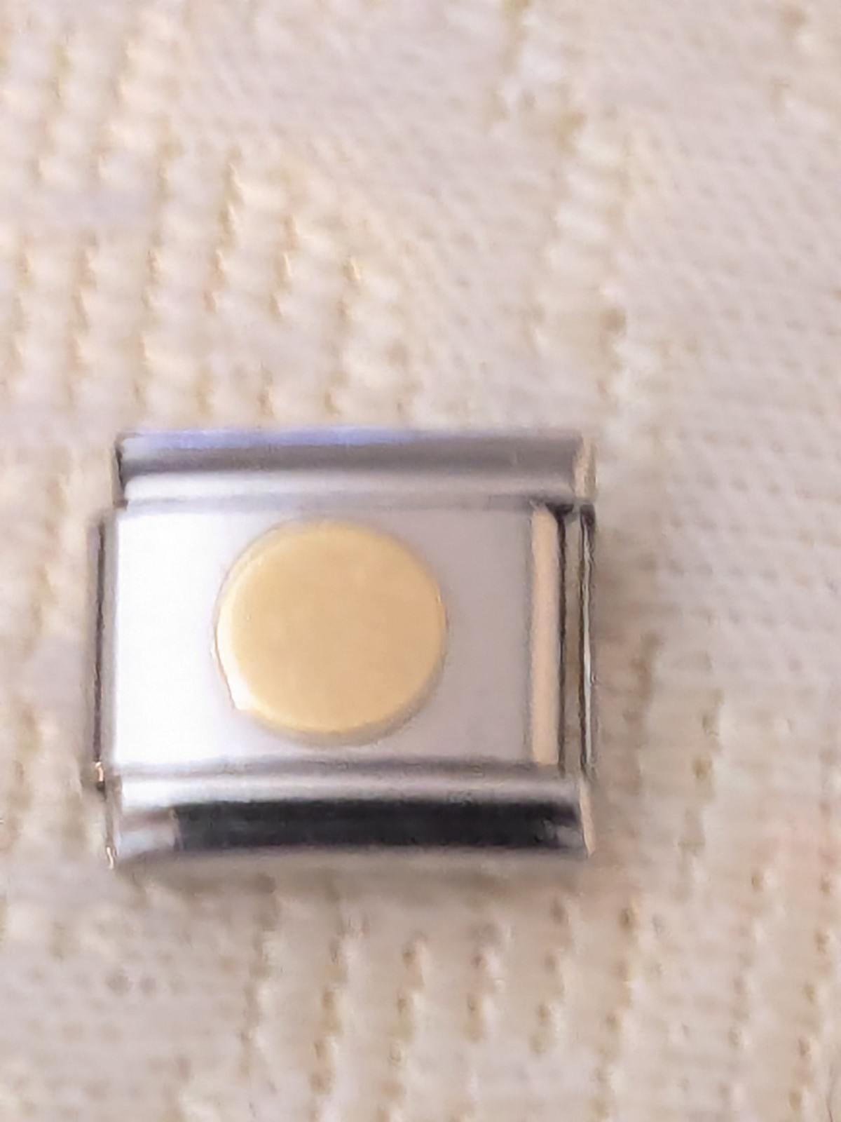 Authentic UD Unodomani Italian Charm Gold Round Circle Classic 9mm Link K55