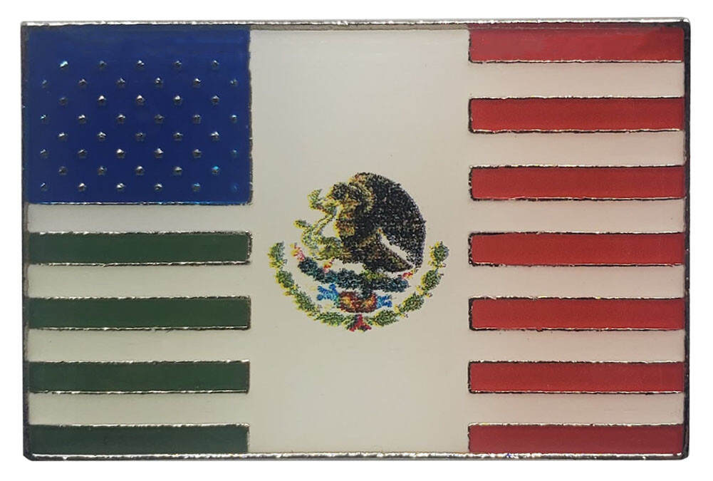 Wholesale Lot of 24 USA American Mexico Combination Friendship Hat Cap Lapel Pin