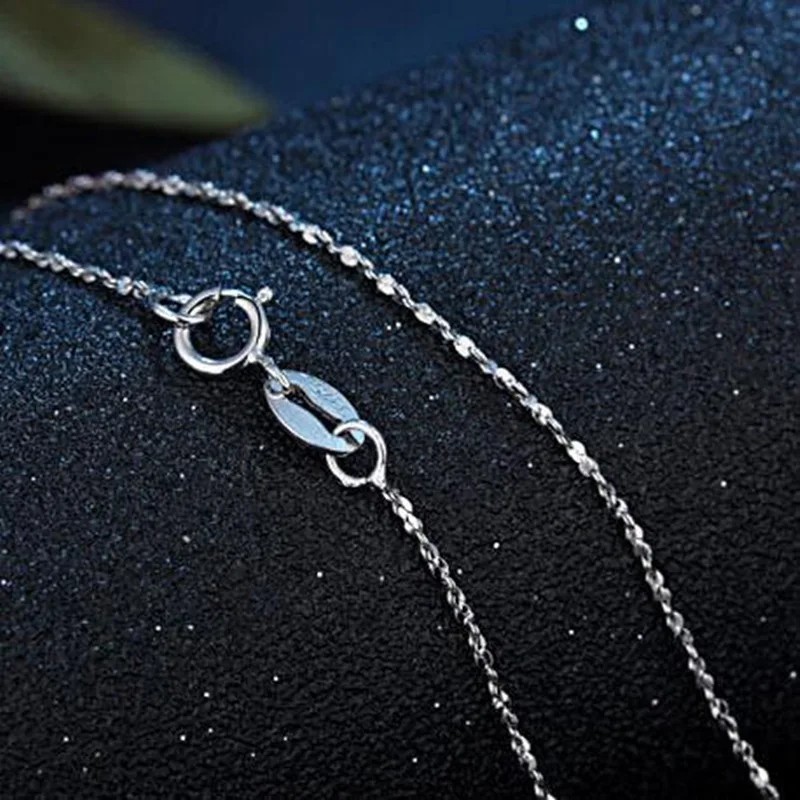 Real SILVER Unique Jewelry SOLID 925 Sterling Silver Chain Necklace