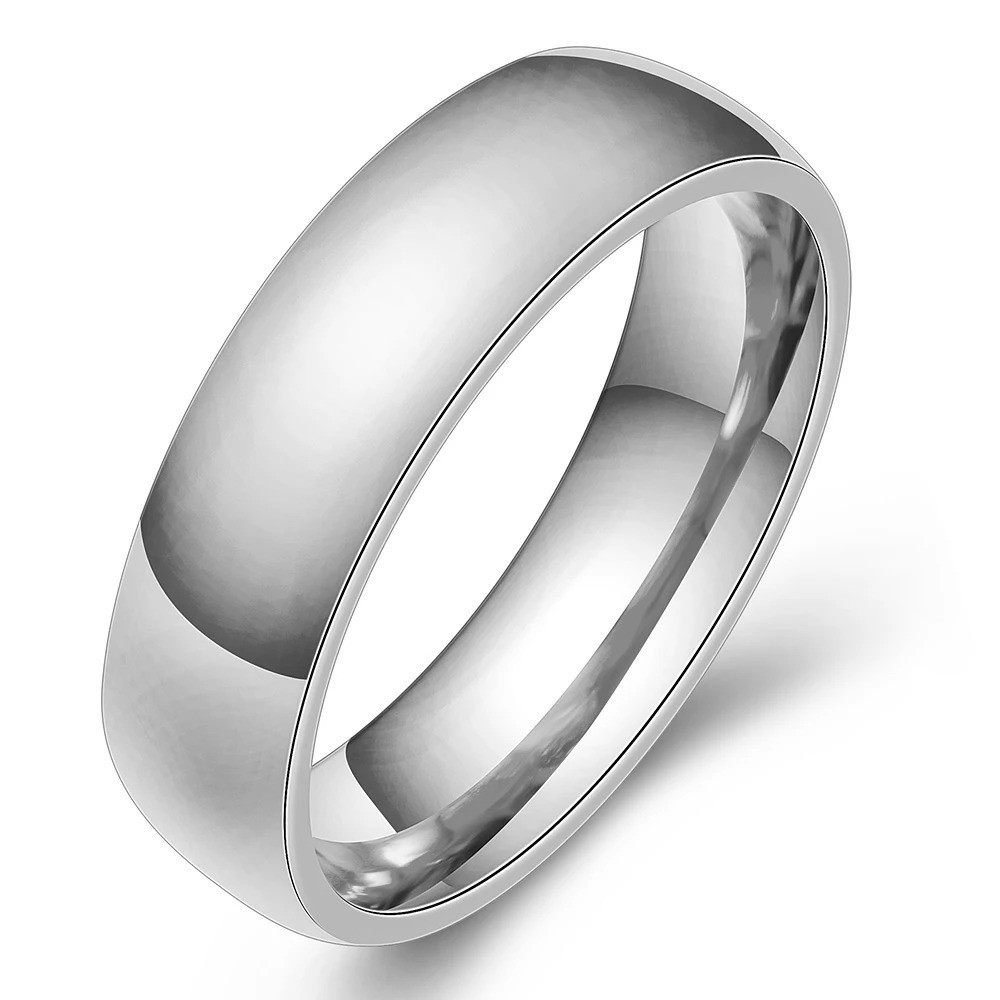 Men Women Silver Gold Stainless Steel Ring Band Titanium Wedding Engagement Ring