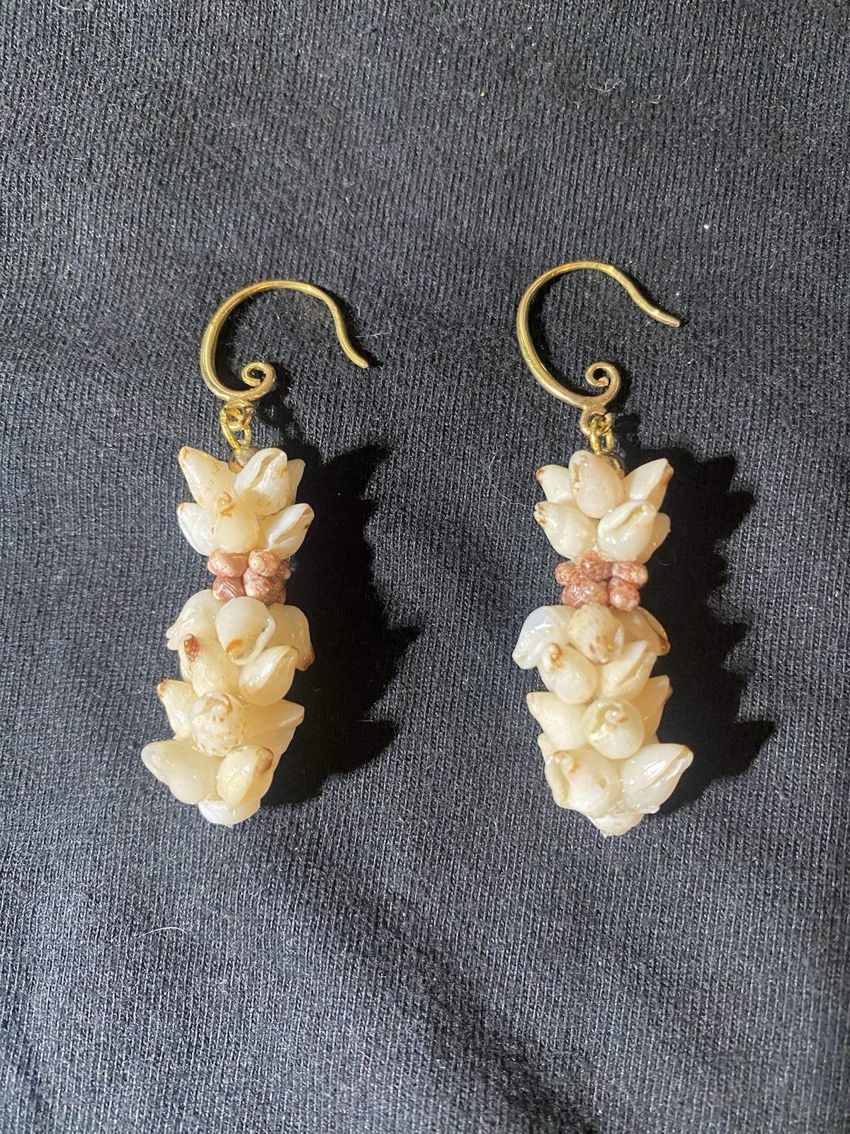 pineapple sea shell earrings