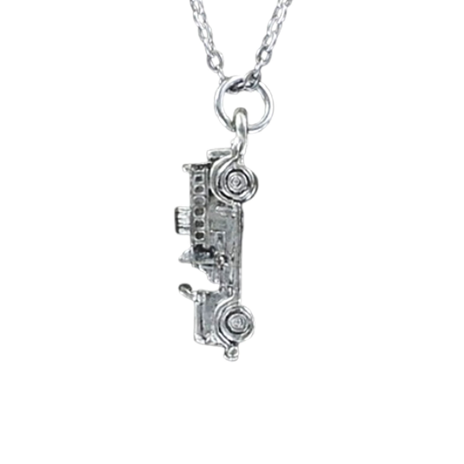 FIRE TRUCK Necklace or Charm Only – Pewter Jewelry Firefighter EMT Rescue Gift