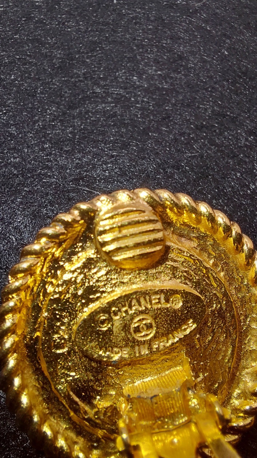 Chanel Gold Plated 1980’s White Gripoix (Glass) Clip On Earrings