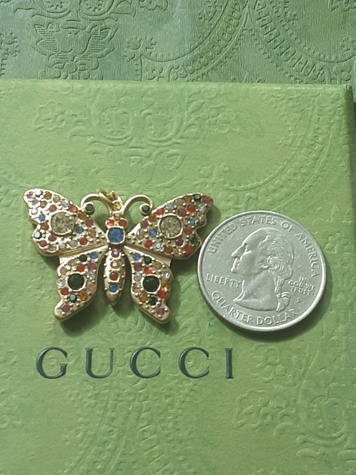 100% Gucci Pendant butterfly
