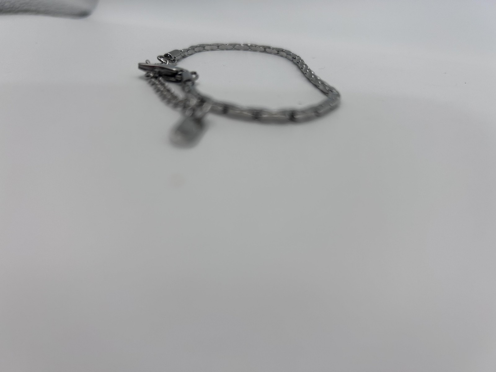 Bracelet Stainless Steel Chain Silver Tone Adjustable Lobster Clasp Minimalist