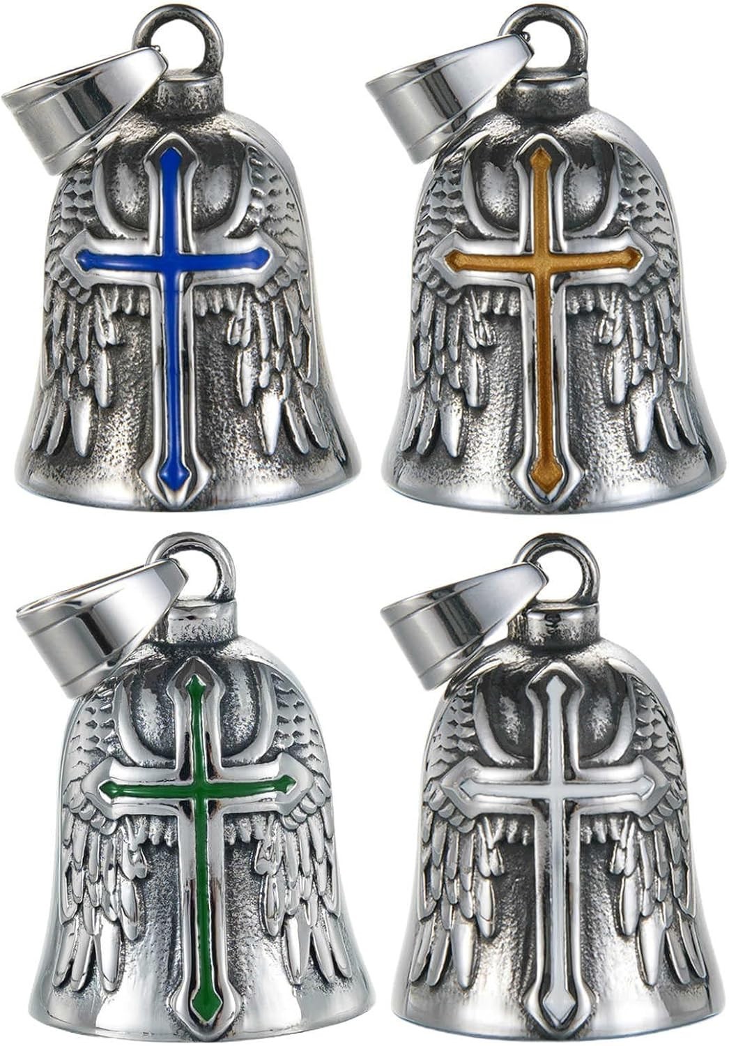 Weather-Resistant Motorcycle Bell Guardian Angel Charm – Perfect Gift with Box