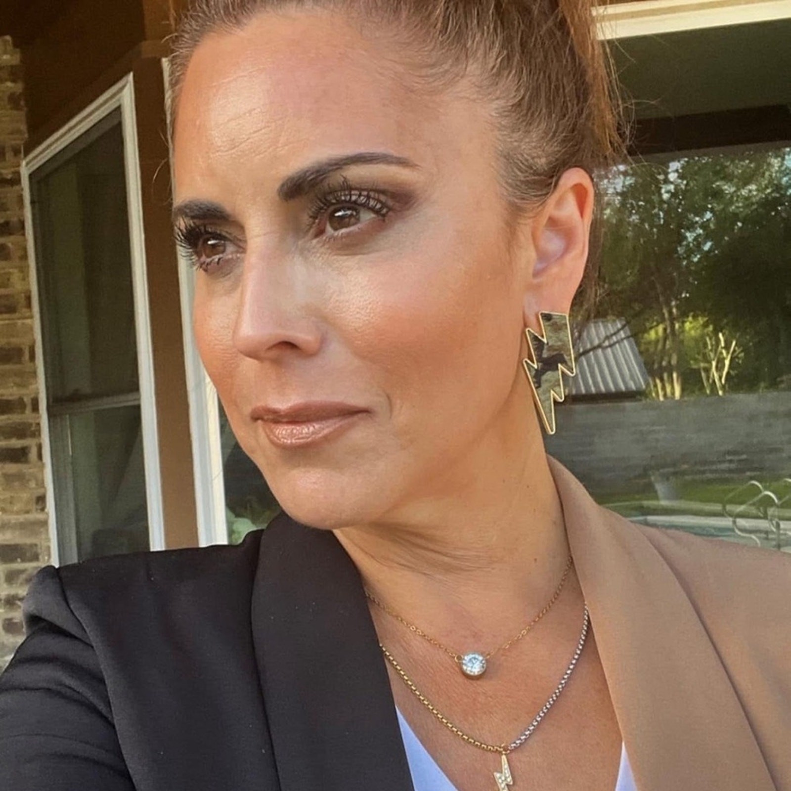 Camouflage Lightning Bolt Earrings