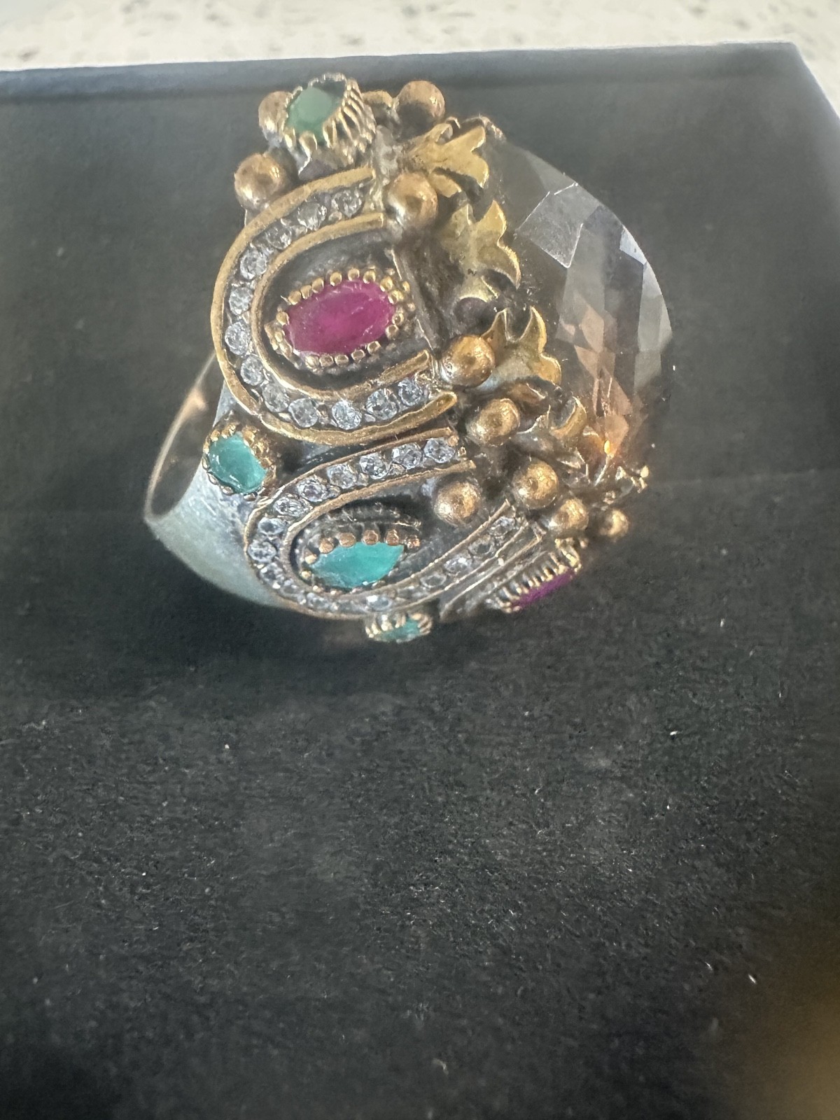 Turkish Ottoman-style Vintage cocktail ring