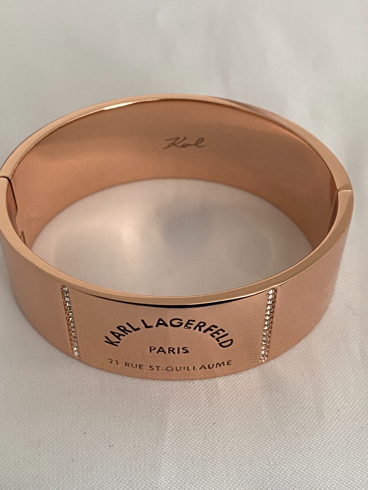 Karl Lagerfeld Rue St. Guillaume Large Bangle with Crystal from Swarovski