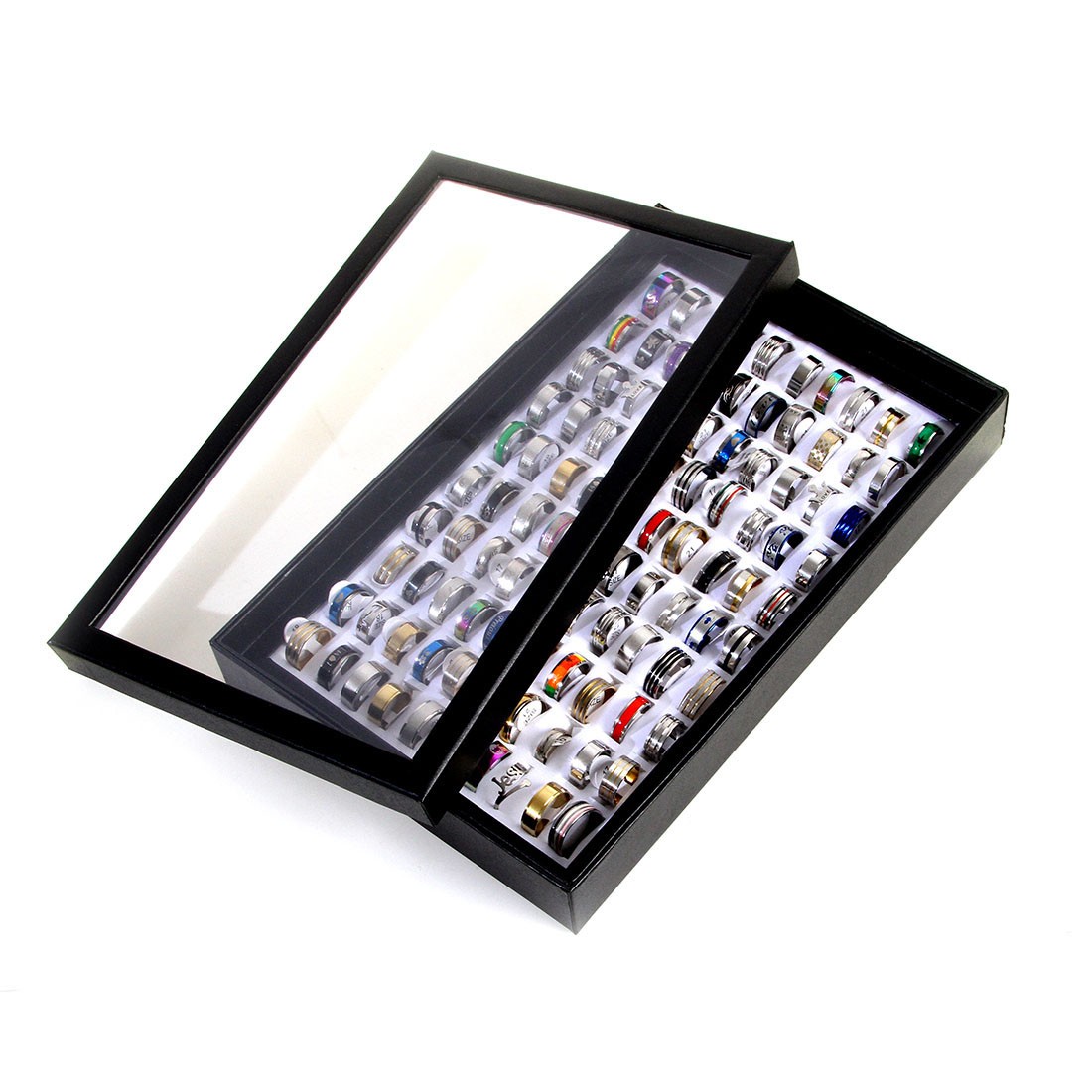 100pcs Mixed Rings Wholesale Lot Bulk Finger Band Rings for Men Women Jewelry US
