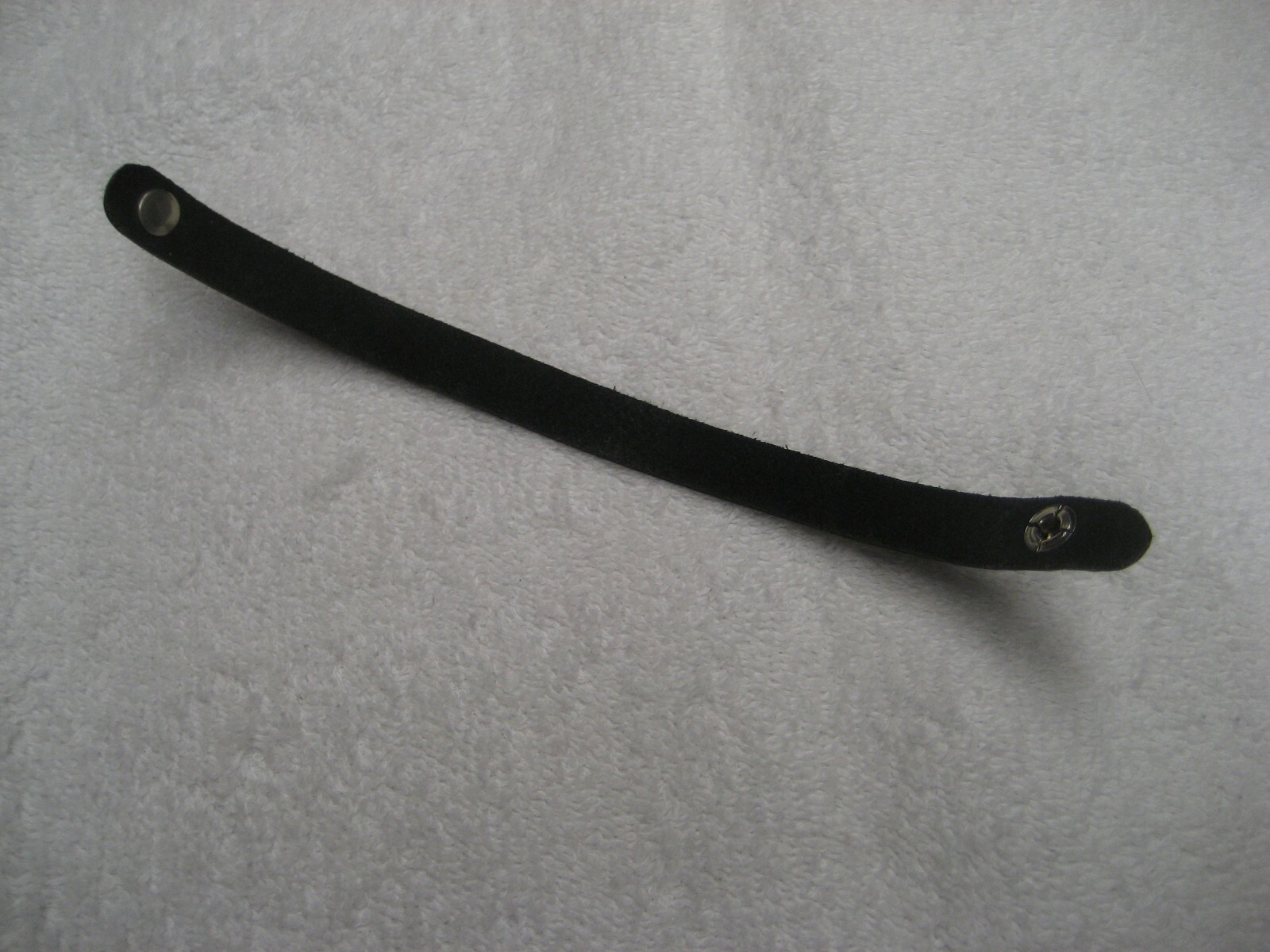 Handcrafted Black leather bracelet / wristband 1/2″ x 8″ soft quality leather